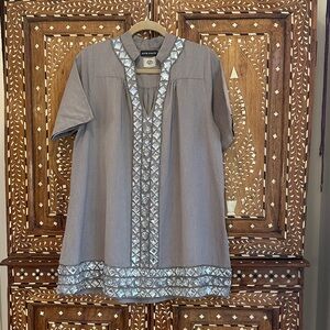 Antik Batik Beaded Grey Tunic